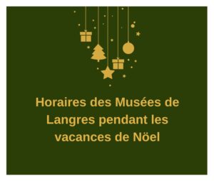 Horaires pendant les vacances de Noël