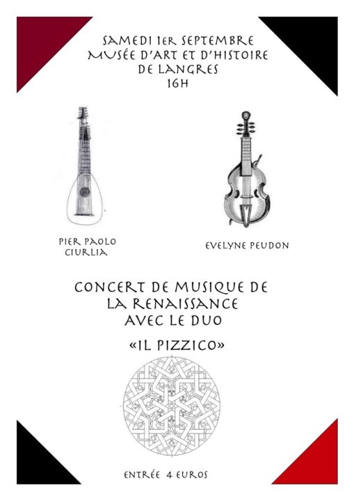 Concert de musique Renaissance avec le duo “Il Pizzico”